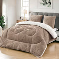 Pilotă Cocolino cu Blană 200x230 cm + 2 Fețe de Pernă 50x70 cm, Pufoasă și Călduroasă, Model Fluturi
