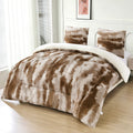 Pilotă Cocolino cu Blăniță 200x230 cm + 2 Fețe de Pernă 50x70 cm, Model Degrade, Multicolor