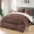 Pilotă Cocolino cu Blană 200x230 cm + 2 Fețe de Pernă 50x70 cm, Pufoasă și Călduroasă, Model Fluturi