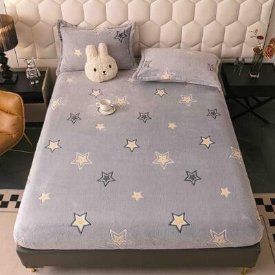 Husa de pat Cocolino cu elastic cu 2 fete de perna C1073