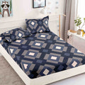 Husa de pat din Finet cu Elastic cu 2 fete de perna 180x200 , C891