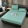 Husa de Pat Impermeabila din Finet cu Elastic cu 2 fete de Perna 160x200 C1091