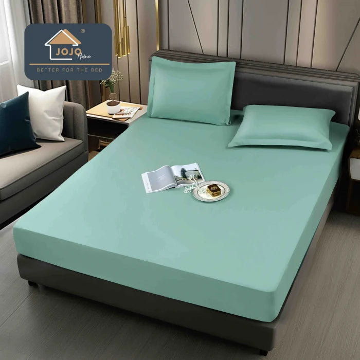Husa de Pat Impermeabila din Finet cu Elastic cu 2 fete de Perna 160x200 C1091