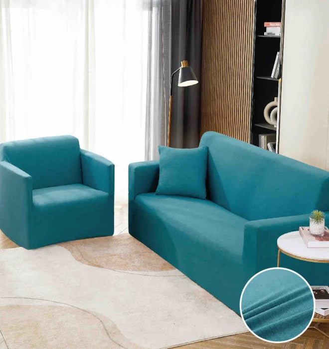 Husa Elastica Pentru Canapea din Lycra 2 Locuri - Turcoaz C744