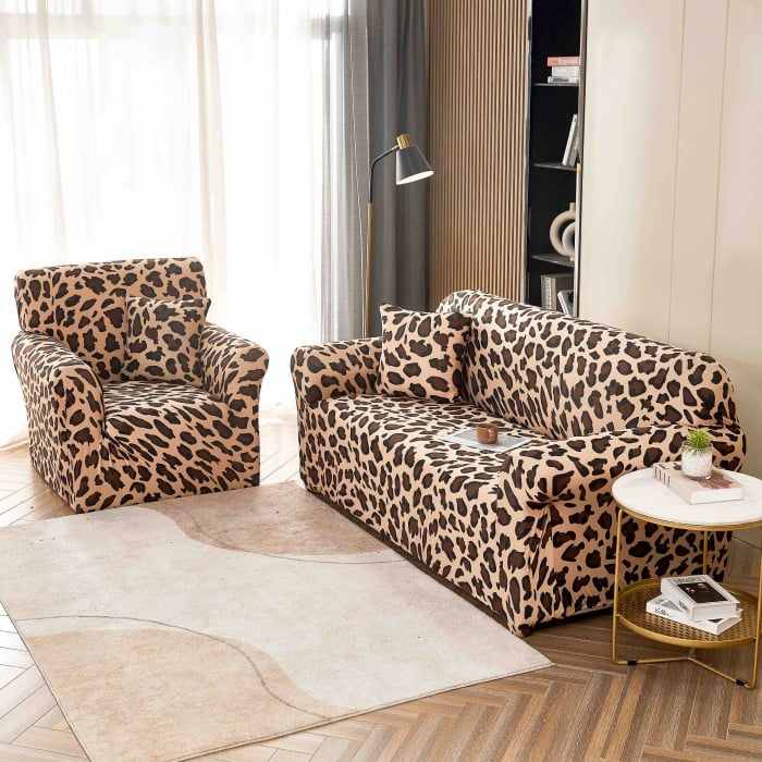 Husa Elastica Pentru Canapea din Lycra 3 Locuri - Leopard C723