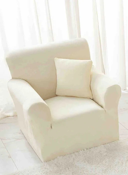 Husa Elastica Pentru Fotoliu din Catifea - Crem C697