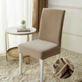 Huse pentru scaun din Catifea cu elastic, Bej C857