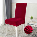 Huse pentru scaun din Catifea cu elastic, Rosu C884