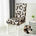 Huse pentru scaun Lycra cu elastic 6buc/set, Leopard C916