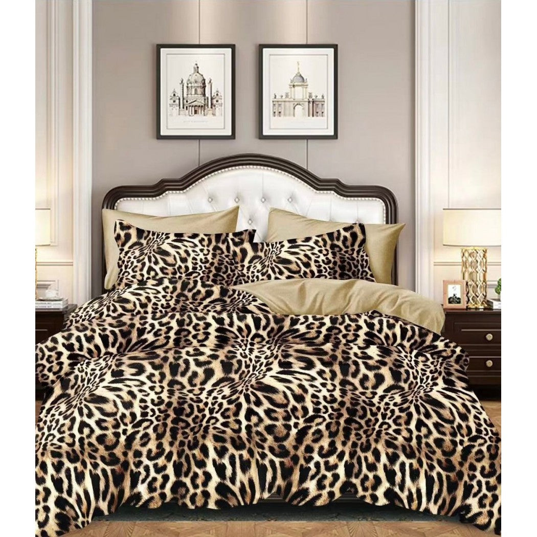 Lenjerie bumbac 100% cu 4 piese pentru pat dublu Super Design Pucioasa C1363