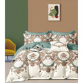 Lenjerie bumbac 100% cu 4 piese pentru pat dublu Super Design Pucioasa C1364