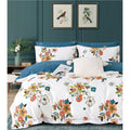 Lenjerie bumbac 100% cu 4 piese pentru pat dublu Super Design Pucioasa C1366