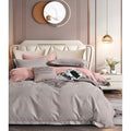 Lenjerie bumbac 100% cu 4 piese pentru pat dublu Super Design Pucioasa C1369