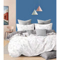 Lenjerie bumbac 100% cu 4 piese pentru pat dublu Super Design Pucioasa C1371