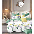 Lenjerie bumbac 100% cu 4 piese pentru pat dublu Super Design Pucioasa C1377