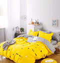 Lenjerie de pat, 1 persoana, Bumbac Finet, 4 piese Jojo C398