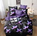 Lenjerie de pat, 1 persoana, Bumbac Finet, 4 piese Jojo C399