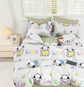 Lenjerie de pat, 1 persoana, Bumbac Finet, 4 piese Jojo C419