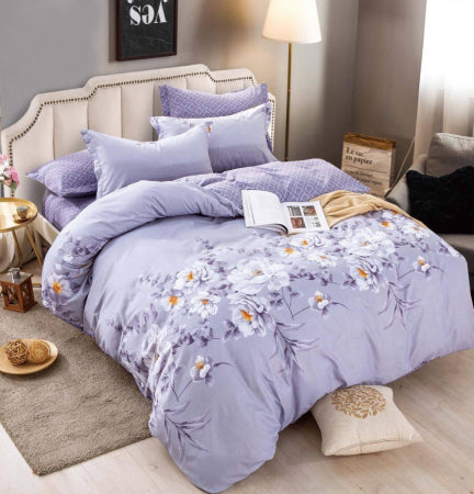 Lenjerie de pat dublu, 6 Piese, Cearceaf cu Elastic, Bumbac Finet Jojo Home FJE137