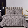 Lenjerie de pat dublu, Bumbac cu Pliuri, 6 piese, Jojo Home C334