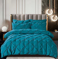 Lenjerie de pat dublu, Bumbac cu Pliuri, 6 piese, Jojo Home C340