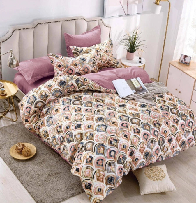Lenjerie de pat dublu, Bumbac finet, 6 Piese Jojo Home