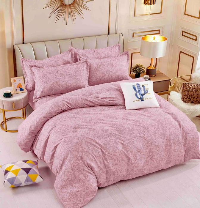 Lenjerie de pat dublu, Bumbac finet, 6 Piese Jojo Home