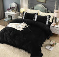 Lenjerie Din Catifea Cu Inimioare Brodate - 4 piese , JOJO HOME C276