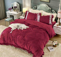 Lenjerie Din Catifea Cu Inimioare Brodate - 4 piese , JOJO HOME C275