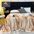 Patura Dubla cu Blanita, Model Plusat, Super Moale, Bej C605