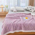 Patura Dubla cu Blanita, Mov, Jojo Home C771