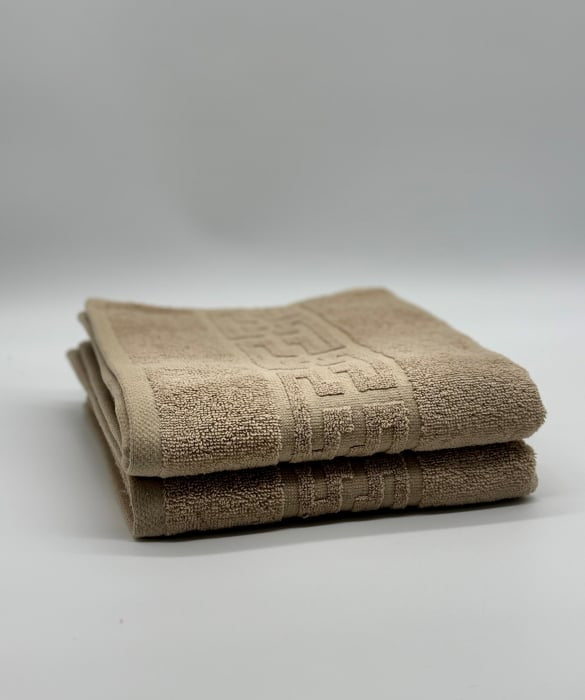 Set 2 Prosoape Bumbac 500 gr/mp, 50x90 cm, Dunga Greceasca, Bej C1143
