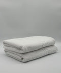 Set 2 Prosoape Bumbac 500 gr/mp, 70x130 cm, Dunga Greceasca, Alb C1192
