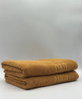 Set 2 Prosoape Bumbac 500 gr/mp, 70x130 cm, Dunga Greceasca, Galben C1193