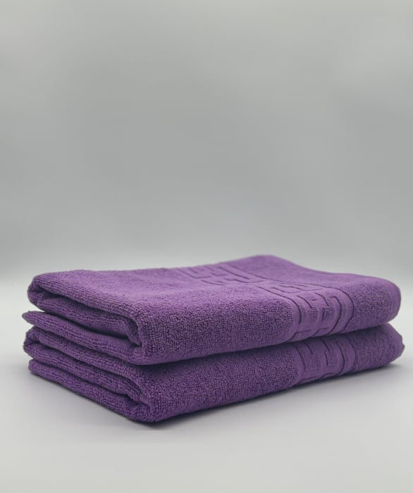 Set 2 Prosoape Bumbac 500 gr/mp, 70x130 cm, Dunga Greceasca, Mov C1194