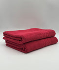 Set 2 Prosoape Bumbac 500 gr/mp, 70x130 cm, Dunga Greceasca, Rosu C1199