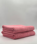 Set 2 Prosoape Bumbac 500 gr/mp, 70x130 cm, Dunga Greceasca, Roz C1189
