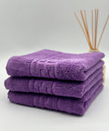 Set 3 Prosoape Bumbac 500 gr/mp, 50x90 cm, Dunga Greceasca, Mov C1141