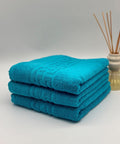 Set 3 Prosoape Bumbac 500 gr/mp, 50x90 cm, Dunga Greceasca, Turcoaz C1128