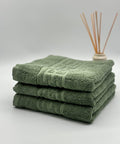 Set 3 Prosoape Bumbac 500 gr/mp, 50x90 cm, Dunga Greceasca, Verde Kaki C1146