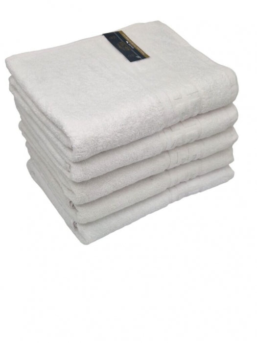 Set 5 Prosoape Bumbac 500 gr/mp, 70x130 cm, Dunga Greceasca, Alb C1256