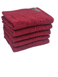 Set 5 Prosoape Bumbac 500 gr/mp, 70x130 cm, Dunga Greceasca, Grena C1257