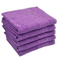 Set 5 Prosoape Bumbac 500 gr/mp, 70x130 cm, Dunga Greceasca, Mov C1258
