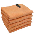 Set 5 Prosoape Bumbac 500 gr/mp, 70x130 cm, Dunga Greceasca, Portocaliu C1255