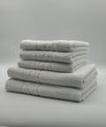 Set 5 Prosoape Bumbac 500 gr/mp, Dunga Greceasca, Alb C1230