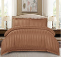 Set Lenjerie de pat dublu cu Elastic, 2 Persoane, Tip Damasc, Uni, 4 Piese, Finet/Bumbac, Cearceaf pat 180 x 200 ,C1261
