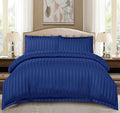 Set Lenjerie de pat dublu cu Elastic, 2 Persoane, Tip Damasc, Uni, 4 Piese, Finet/Bumbac, Cearceaf pat 180 x 200 , C1274